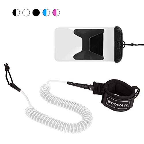 WOOWAVE SUP Leash 11 Foot Coiled Stand Up Paddle Board Surfboard Leash