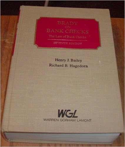 Brady On Bank Checks Henry J Bailey 9780791313176 Amazon - 