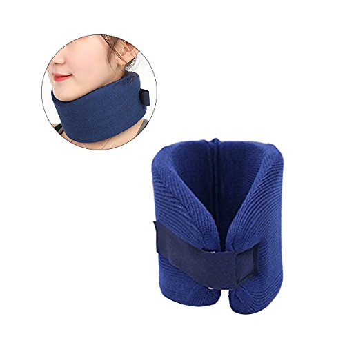 ROSENICE Neck Brace Collar Medical Neck Support Neck Guard for Neck and Shoulder Tension Size L (Dark Blue)