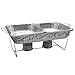 Party Essentials Elegance Full Size Heavy Duty Chafing Rack, Decorative Wire Buffet Rack Stand, Serving Trays Frame Food Warmer, Chrome(Case of 12)