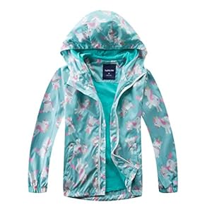 Kids Waterdichte Jas Hooded Fleece Gevoerde Regenjas Meisjes Regenjas voor Reizen Windjack Outdoor Sport Jassen voor…