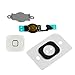 MMOBIEL Home Button Compatible with iPhone 5 2012 - Flex Cable Connector - Replacement - Incl. Screwdrivers - White