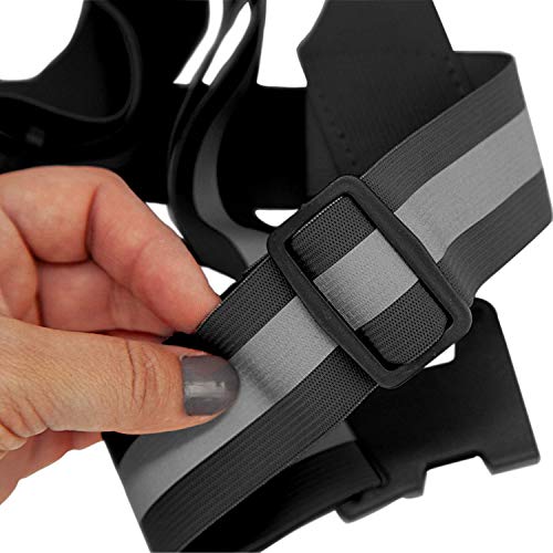 SAFE HANDLER Reflective Fluorescent Belt |360 º Fluorescent Visibility, Lightweight, Reusable, Adjustable, Easy to Wear (Black 2 PACK) - Thumbnail 5
