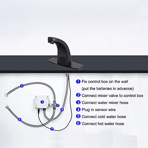 Gangang Touchless Bathroom Sink Faucet, Hands Free