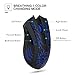 HAVIT HV-MS672 3200DPI Wired Mouse, 4 Adjustable DPI Levels, 800/1200/2400/3200DPI, 7 Circular & Breathing LED Light, 6 Buttons (Black)