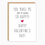 Funny Valentine Card. 001 You Make Me & My Vagina So Happy. Naughty Valentines Day Card. Sexy Valentine Greeting Card With Envelope. Blank inside