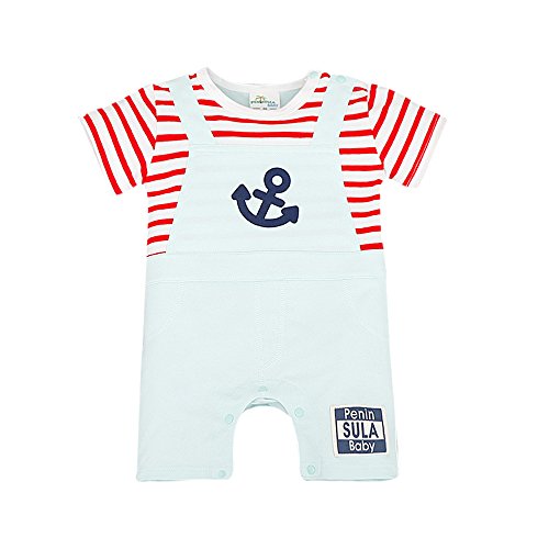 Bebone Baby Kid Navy Stripe Cotton Romper
