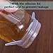 77L Silicone Stretch Lids for Regular and Wide Mouth Mason Jar, Set of 10 Reusable Silicone Stretch Lids, Sealed Durable Food Storage Covers Suit for Jar, Cans, Pot, Keep Food Fresh (Blue)