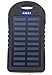 5,000mAh Portable Solar Power Bank Charger, Battery Pack, 2 USB Port, Water Resistant, +Phone Cable, External Battery Backup +led Flash light, Works with any cell phone, Smart phone Tablet, laptop