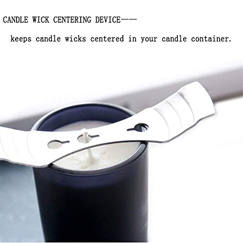 BENBO Candle Making DIY Kit, Low Smoke 100 Pieces Natural Candle Wicks, 100 Pieces Stickers, 108 Pieces Warning Labels and 1 Piece Candle Wick Centering Device for Candle Making and Candle DIY - Thumbnail 2