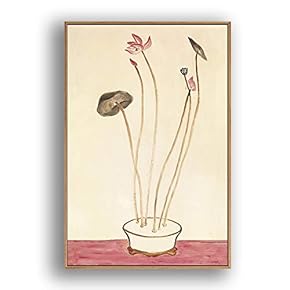 Framed Canvas Wall Art for Living Room, Bedroom Elegant Vase Plants by Sanyu Canvas Prints for Home Decoration Ready to Hanging - 16x24 inches