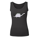 Gayaer Dinosaur Nek Women's Scoop Neck Tank Top Black
