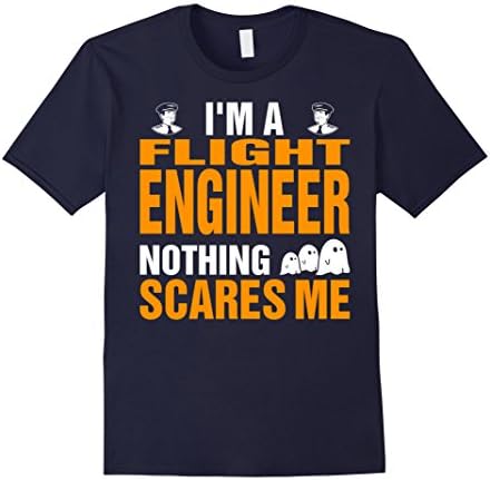 Mens I Am A Flight Engineer Nothing Scares Me Halloween Tshirt Medium Navy