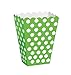 Lime Green Polka Dot Popcorn Treat Boxes, 8ct