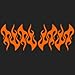 LiteMark Reflective Orange 4 Inch Flames Sticker Decals for Helmets, Bicycles, Strollers, Wheelchairs and More - Pack of 8