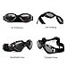 Vevins Dog Goggles Sunglasses for Middle & Large Dog, UV Protective Foldable Pet Sunglasses Adjustable Waterproof Eyewear(Black)