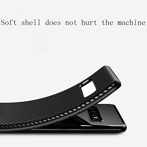 LyweyCarbon Fiber Waterproof TPU Soft Rubber Case CoverFor Samsung Galaxy S10 6.1Inch