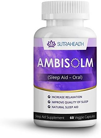 Ambisolm Sleep Aid - Fall Asleep Fast (OTC) - 100% All Natural - Non Habit Forming - 30 Day Supply (60 Capsules) by Ambisolm