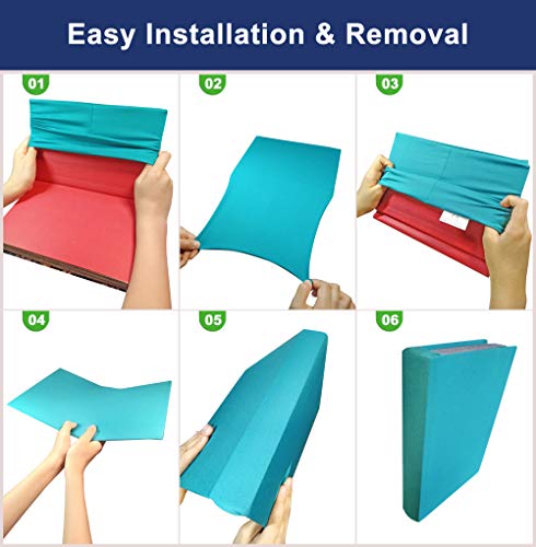 Book Covers Textbooks Stretchable Jumbo Cloth Socks Large Durable School Hardcover Sox Protectors for 9”x11” Binders Machine Washable Reusable Non-Adhesive AZO-Free Fabric BookJackets - Thumbnail 2