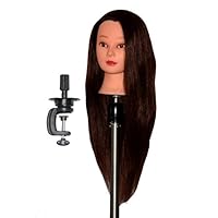 Zvena Beauty 28" (Super Thick & Long) 50% REAL Hair Cosmetology Mannequin Training Head Mannequin - JENNY + CLAMP