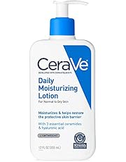 CeraVe Daily Moisturizing Lotion for Dry Skin | Body Lotion & Facial Moisturizer with Hyaluronic Acid and Ceramides | 12 Ounce