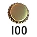 29mm Champagne and European Bottle Caps (Gold), 100-Count by BSG HandCraft