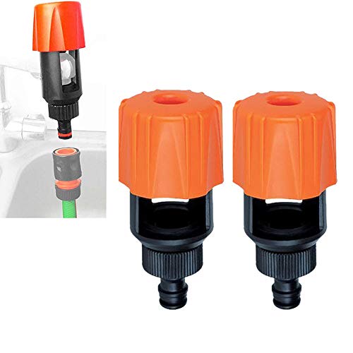 Sunnyys 2Pcs Universal Water Tap to Garden Hose Pipe Connector Mixer Kitchen Tap Adapter