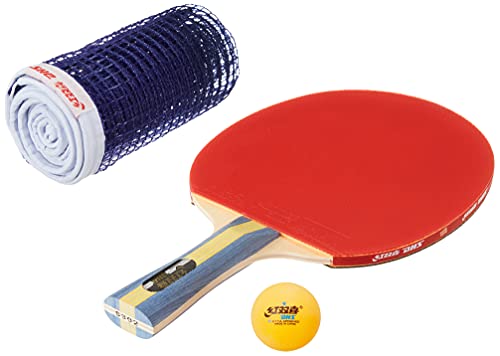 TT BAT S-S302 DHS with TT Ball DHS 40MM 1 Star Orange (30 Pcs Box) (Black/Blue) TT NET409