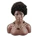SinoArt Afro Kinky Curly Short Wig 100% Brazilian Remy Human Hair 130% Density Short Full Wig for Women (Natural Black)