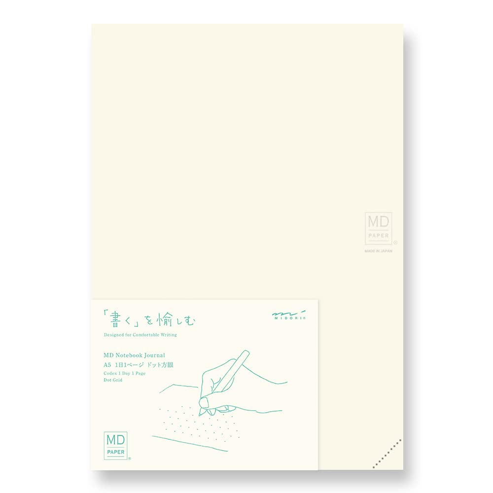 Photo 1 of DESIGNPHIL Midori 15313006 Notebook, MD Notebook, Journal, A5, 1 Page Per Day, Dot Square A