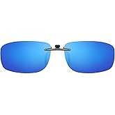 Polarized Clip On Sunglasses Over Prescription Glasses Men Women Compact Fit Non-Flip Up