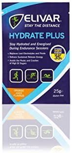 Hydrate Plus - Electrolyte and Sustained Energy Drink Mix - Orange Juice / Box of 20 Sachets