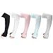 5 Pairs UV Protection Arm Sleeves Cooling Arm Covers for Men Women Sunblock Sports Gloves Running Golf Cycling Basketball Driving Fishing Pairs Long Tattoo Cover Sleeves