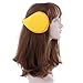 Motique Accessories Yellow Ear Warmers Men Women Solid Polar Fleece Winter Earmuff