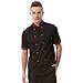 Chef Coat Black with red Uniforms Short Sleeve Chef Jacket Unisex Black US Size:L (Tag:XXXL)