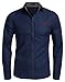 Coofandy Men's Casual Dress Shirt Button Down Shirts,01-dark Blue,X-Large