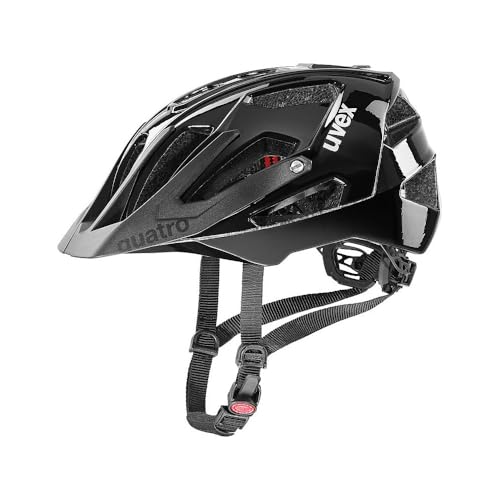 uvex Quatro Fahrradhelm, All Black, 52-57 cm