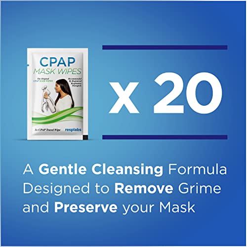 resplabs CPAP Mask Cleaning Wipes Unscented, AlcoholFree Cleaner for