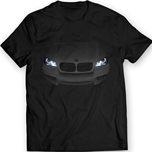 BMW X5 E70 M 2010-2013 T-Shirt Mens Gift Idea Headlights Glow xDrive 100% Cotton Holiday Gift Birthday (XL, Black)