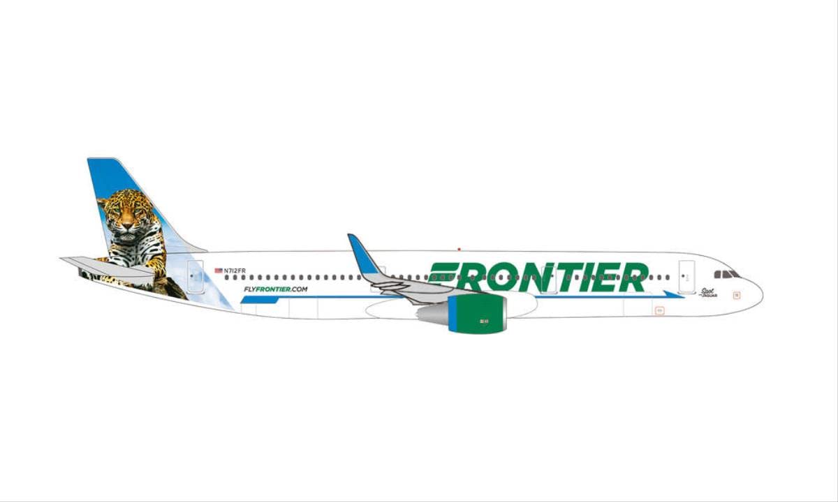 herpa Frontier Airlines Airbus A321 Model Aeroplane Model Building Miniature Models Collectible