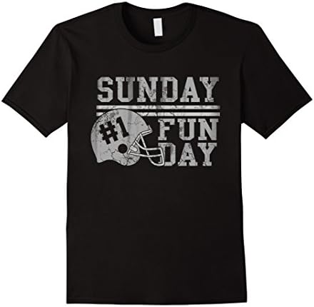 Mens Retro Silver Sunday Funday Football Shirt XL Black