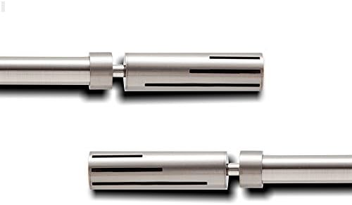 GCurtain Decorative Single Curtain Rod Hardware Set | Drapery Treatment | Designed Finial, Brushed Finish, Adjustable Brackets And Maximum Flexibility | Modern Decor For Window (120"-170")