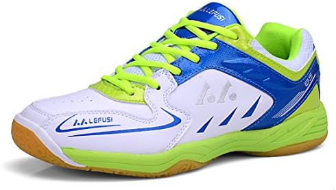 LEFUSI Women's Sneakers Indoor Sports Shoes Suitable For Badminton Volleyball and Tennis sports (US-7.5, Green 2)