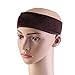 OULII Velvet Wig Grip Band Comfort Head Hair Band Adjustable Hair Fasterner Gifts for Mothers, pack of 2 Brown and Black