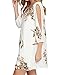 Noctflos Women's Casual 3/4 Sleeve V Neck Shift Dress Chiffon Short Party Dress