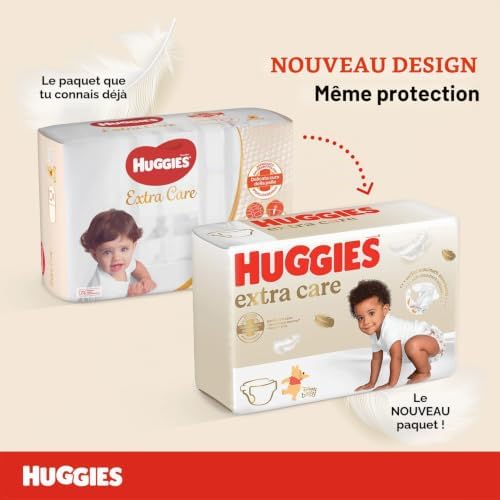 Extra Care Couches Taille 5 (12-17 Kg), Ultra absorbantes, Protection Complète, Design Disney, 28 Pcs