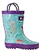OAKI Toddler Rain Boots - Perfect Kids Rain Boots for Any Weather - Durable Rubber Baby Rain Boots Keep Little Feet Dry, Lightweight Waterproof with Easy-on Handle, Mermaids, 11 Little Kid
