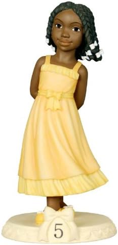 African American Figurine Birthday Girl Age 05