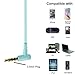 Reetec In Ear Headphones Stereo Bass Sports Earbuds RT-S1 Volume Remote Control with Microphone Wired Headphones Earphones (Cyan)