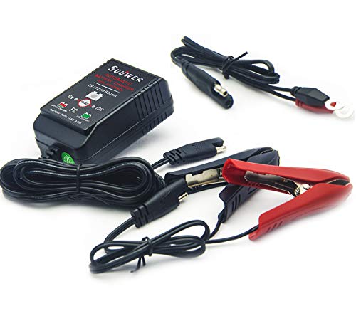 Suuwer Junior Battery Trickle Charger 6V and 12V 800mA Smart Battery Charger Maintainer. - Thumbnail 2